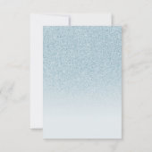 Modern Elegant Blue Save the Date Sweet 16 (Achterkant)