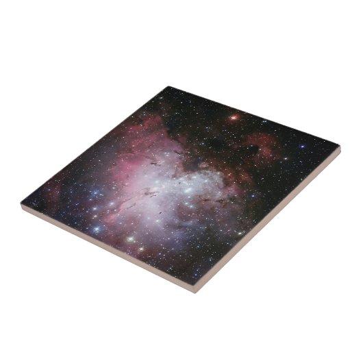 Modern Elegant Blue Space Landschap Tegeltje (Zijkant)