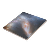 Modern Elegant Blue Space Landschap Tegeltje (Zijkant)