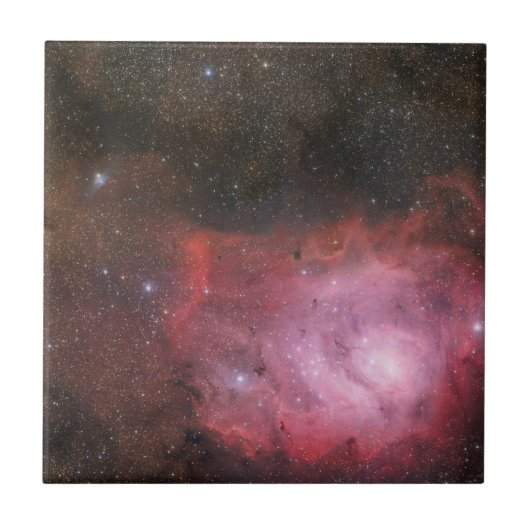 Modern Elegant Blue Space Landschap Tegeltje (Voorkant)