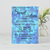 Modern, elegant Blue Sparkly Save The Date (Staand voorkant)