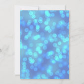 Modern, elegant Blue Sparkly Save The Date (Achterkant)