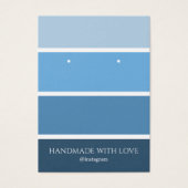 Modern Elegant Blue Stripes Palette Earring Card Visitekaartje (Voorkant)