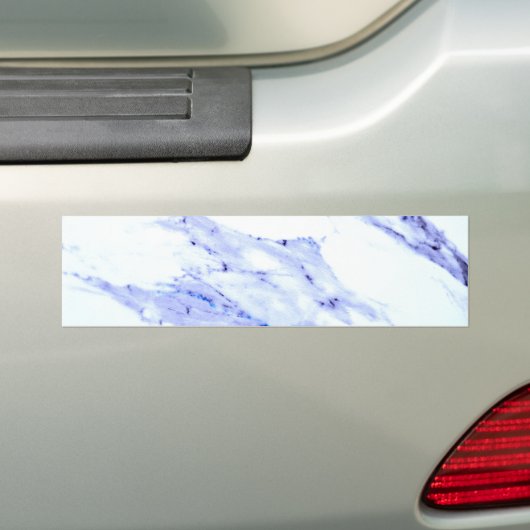 Modern Elegant Blue, White Marble granite patroon Bumpersticker (Op auto)