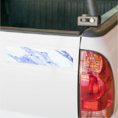 Modern Elegant Blue, White Marble granite patroon Bumpersticker (Op Truck)