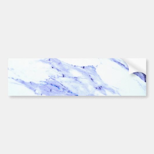 Modern Elegant Blue, White Marble granite patroon Bumpersticker (Voorkant)