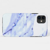 Modern Elegant Blue, White Marble granite patroon Case-Mate iPhone Case (Achterkant (horizontaal))