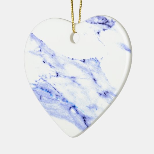 Modern Elegant Blue, White Marble granite patroon Keramisch Ornament (Links)