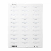 Modern Elegant Blue White Minimalist Plain Etiket (Full Sheet)