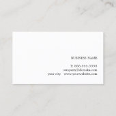 Modern Elegant Blue White Monogram Consultant Visitekaartje (Achterkant)