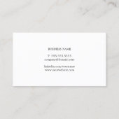 Modern Elegant Blue White Monogram Consultant Visitekaartje (Achterkant)