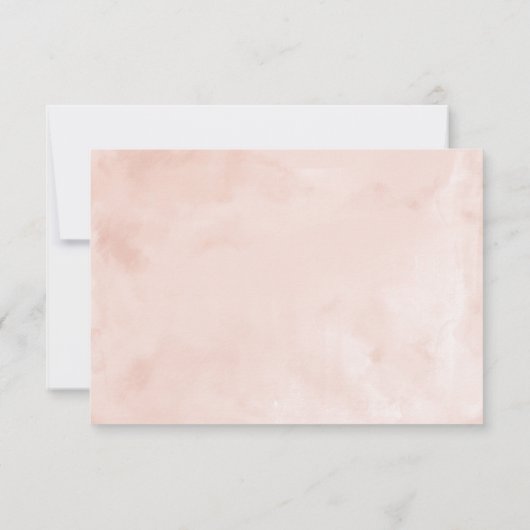 Modern Elegant Blush Floral Wedding Save The Date (Achterkant)