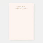 Modern Elegant Blush Pink Custom Post-it® Notes (Voorkant)