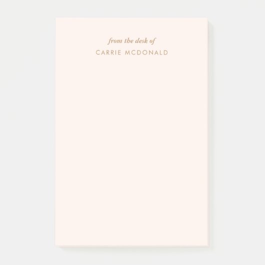 Modern Elegant Blush Pink Custom Post-it® Notes (Voorkant)