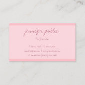 Modern Elegant Blush Pink Freehand Script Sjabloon Visitekaartje (Voorkant)