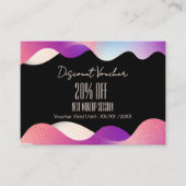 Modern Elegant Blush Pink Gradient Waves Patroon Kortingskaartje (Voorkant)