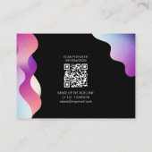 Modern Elegant Blush Pink Gradient Waves Patroon Kortingskaartje (Achterkant)