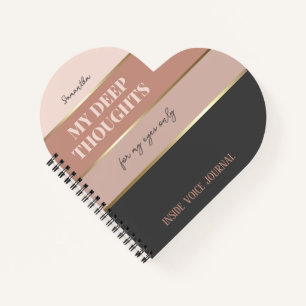 Modern Elegant Blush Pink Grey Pocket Notitieboek
