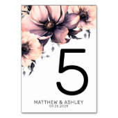 Modern Elegant Blush Roze Bloemen Bruiloft Kaart (Voorkant)