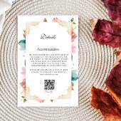 Modern Elegant Blush Roze Bloemen Details Moslim Kaart