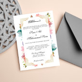 Modern Elegant Blush Roze Bloemen Nikah Moslim Kaart