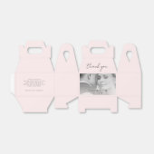 Modern Elegant Blush Roze Bruiloft Dank u Bedankdoosjes (Uitgevouwen)