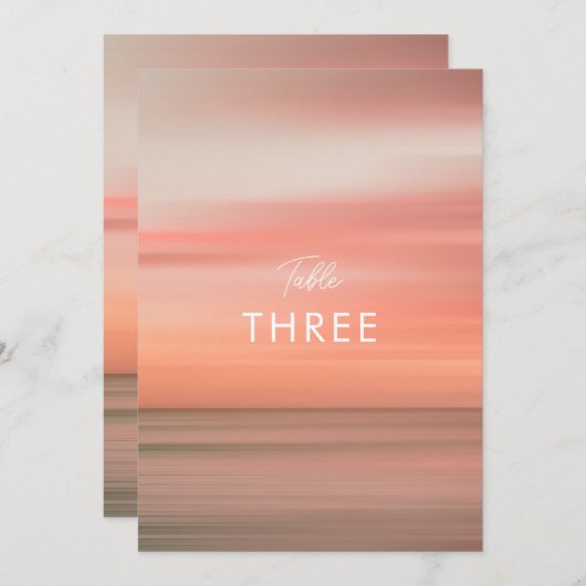 Modern Elegant Blush Roze Bruiloft Tafel Nummer (Voorkant / Achterkant)