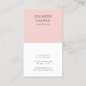 Modern Elegant Blush Roze Eenvoudige Sjabloon Tren Visitekaartje (Achterkant)