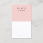 Modern Elegant Blush Roze Eenvoudige Sjabloon Tren Visitekaartje (Voorkant)