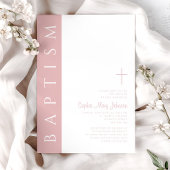 Modern Elegant Blush Roze Kruis Meisje Dop Kaart