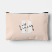 Modern Elegant Blush Roze Monogram Etui (Voorkant)