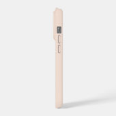 Modern Elegant Blush Roze Monogram iPhone Hoesje (Linkerkant)