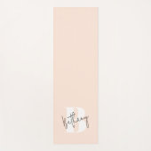 Modern Elegant Blush Roze Monogram Yogamat (Voorkant)