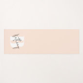 Modern Elegant Blush Roze Monogram Yogamat (Voorkant (horizontaal))
