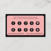Modern Elegant Blush Roze Salon Logo Client Reward Klantenkaartje (Achterkant)