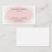 Modern elegant Blush roze, stijlvol design rendy Visitekaartje (Voorkant / Achterkant)