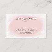 Modern elegant Blush roze, stijlvol design rendy Visitekaartje (Voorkant)