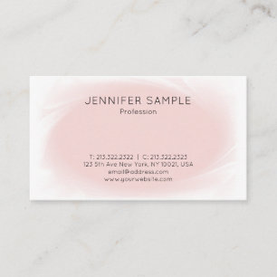 Modern elegant Blush roze, stijlvol design rendy Visitekaartje