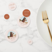 Modern Elegant Blush Terracotta Custom Afstuderen Confetti (Groep)