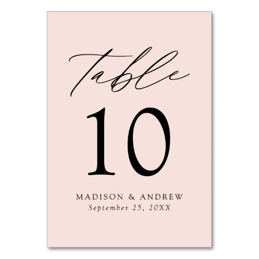 Modern Elegant Blush Wedding Kaart (Voorkant)