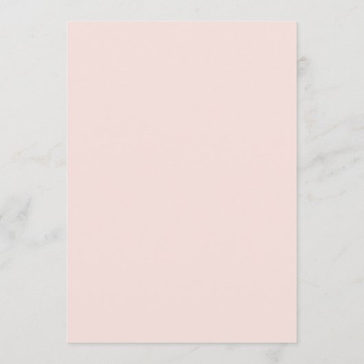 Modern Elegant Blush Wedding Menu (Achterkant)