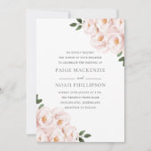 Modern Elegant Blush Winter Wonderland Wedding Kaart (Voorkant)