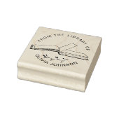 Modern Elegant Boek Custom uit de bibliotheek Rubberstempel (Stempel)