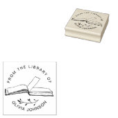 Modern Elegant Boek Custom uit de bibliotheek Rubberstempel (Gestempeld)