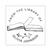 Modern Elegant Boek Custom uit de bibliotheek Rubberstempel (Afrduk)