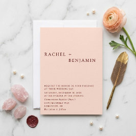 Modern Elegant Bohemian Terracotta Wedding Kaart