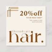 Modern Elegant Boho Brown Beauty Korting Kaart (Voorkant)