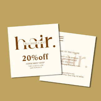 Modern Elegant Boho Brown Beauty Korting Kaart
