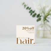 Modern Elegant Boho Brown Beauty Korting Kaart (Staand voorkant)