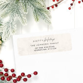 Modern Elegant Boho Christmas Retouradres Etiket